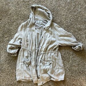 Torrid Light Lavender Hooded Utility Jacket - Size 2